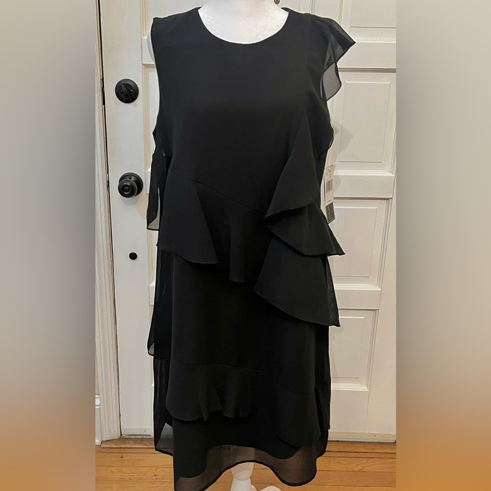 Elegant Black Ruffle Dress